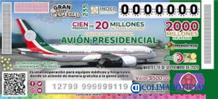 Regalarán boletos del sorteo del avión a hospitales Covid