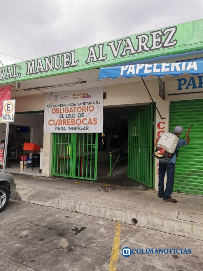 Sanitizaciones de mercados de la ciudad de Colima, continúan implementándose