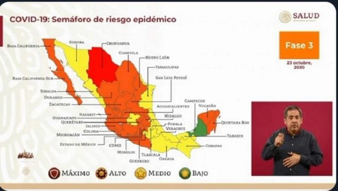 Colima permanecerá en naranja en el semáforo Naranja por Covid-19 del 26 de octubre al 9 de noviembre