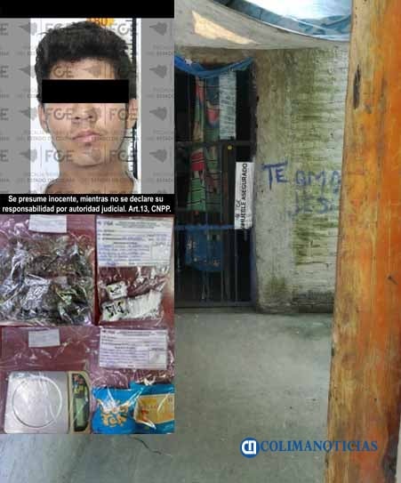 Detienen a un hombre y asegura FGE más droga en cateo