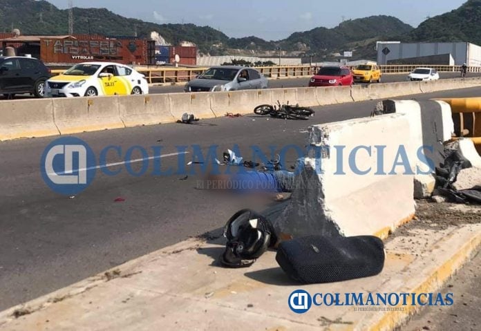 Muere motociclista en el distribuidor vial de Fondeport3