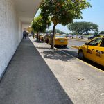 central de autobuses taxis archivo