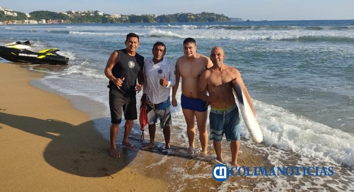 rescatan del mar voluntarios