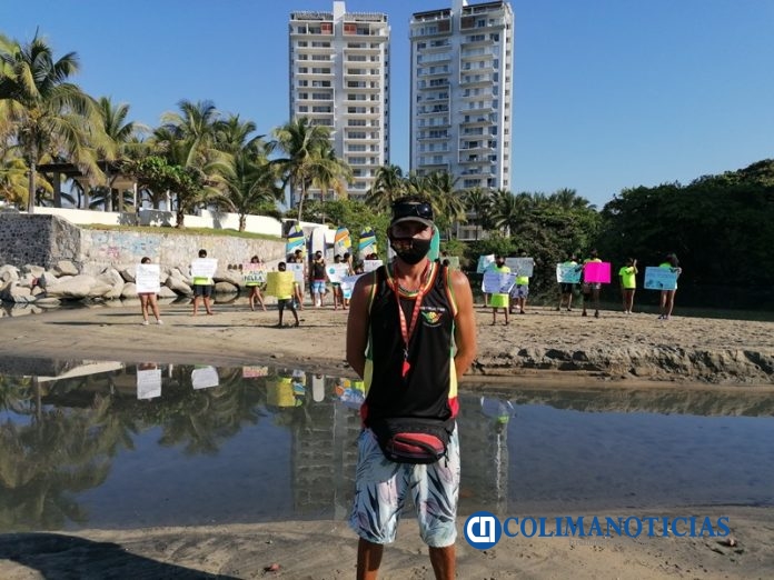protestan por aguas negras en playa