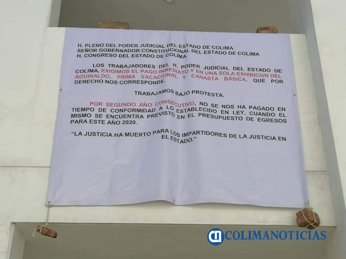 No se les ha cubierto aguinaldo a alrededor de 500 trabajadores del Poder Judicial