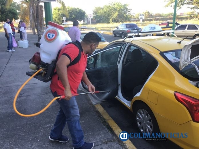 desinfeccion de taxis coronavirus