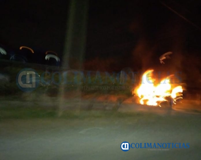 Reportan incendio de camioneta cerca de La Lechera2