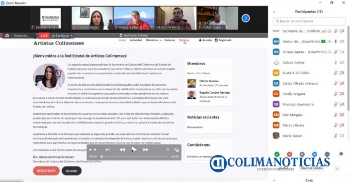 red de artistas colimenses