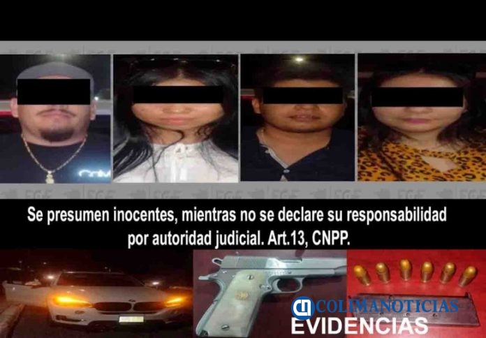 Detienen a cuatro personas con arma de fuego y cartuchos