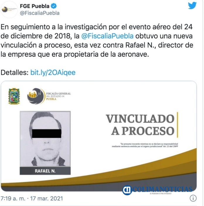 Presunto implicado en accidente de Martha Erika Alonso y Rafael Moreno Valle es detenido