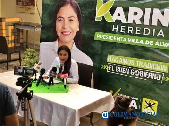 karina heredia en rueda de prensa