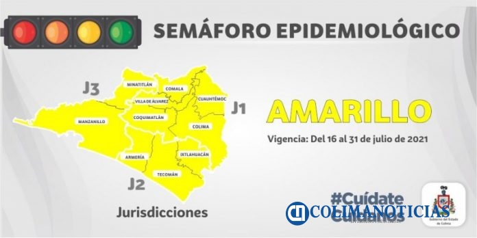 Regresa Colima a Amarillo en el mapa epidemiológico estatal