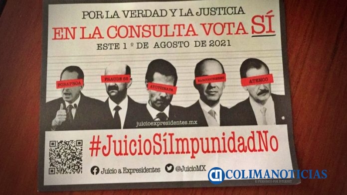 Reparten en hogares colimenses publicidad referente a la consulta contra ex presidentes