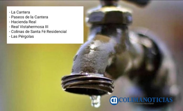 Sin servicio de agua potable 6 colonias
