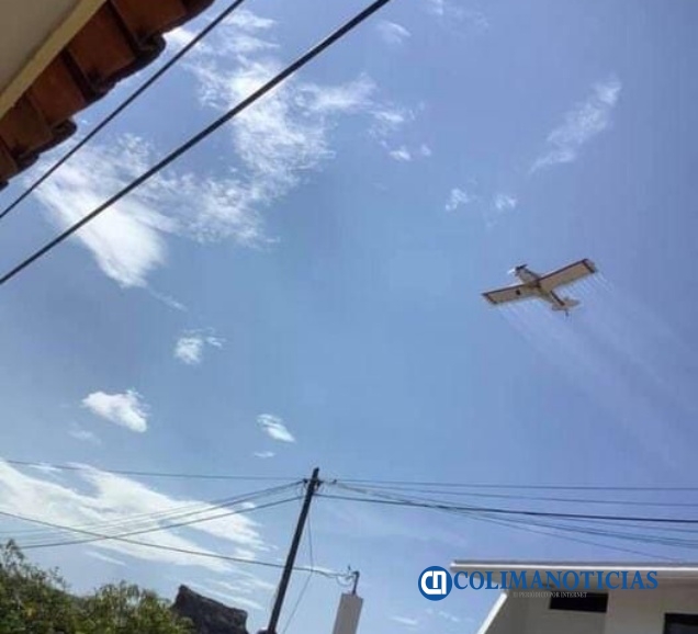avioneta lanza anticovid en costa alegre