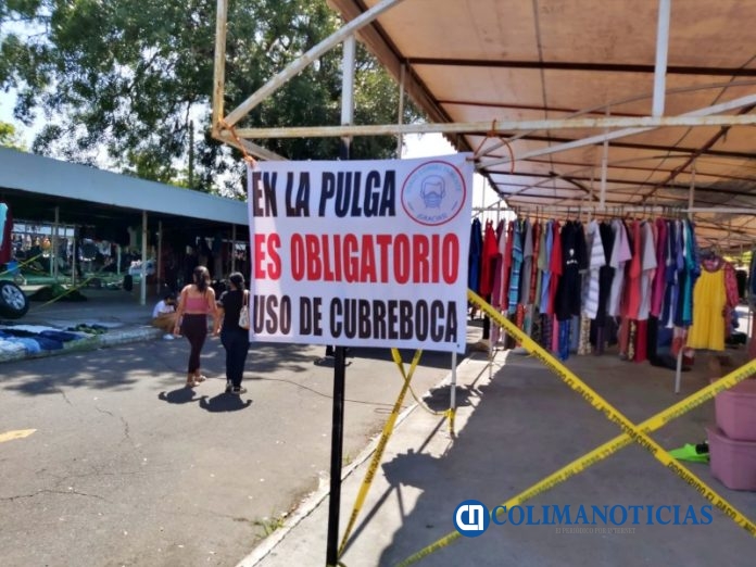 la pulga uso de cubrebocas