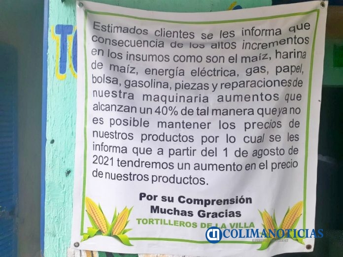 Se disparan los precios de la tortilla