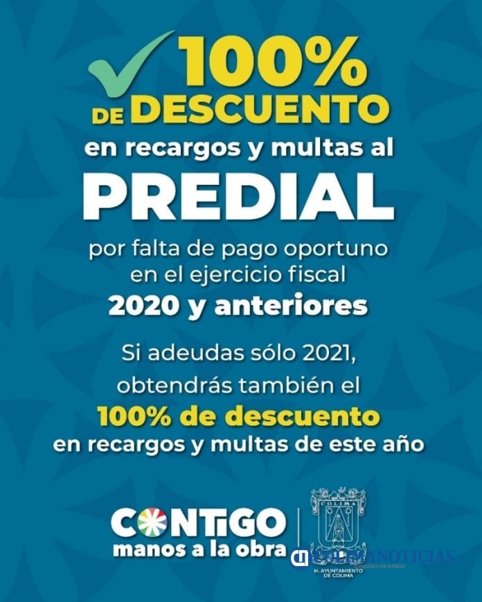 Ayuntamiento de Colima activa descuentos en el pago del predial