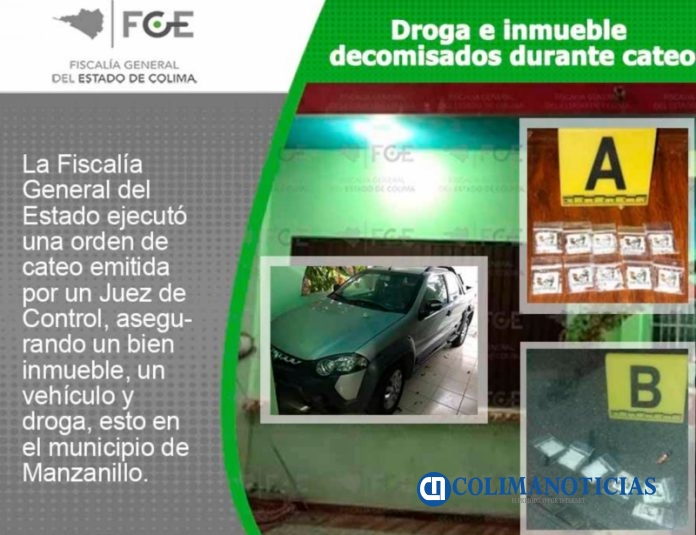 Droga e inmueble decomisados durante cateo