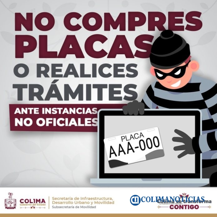 no compres placas no oficiales