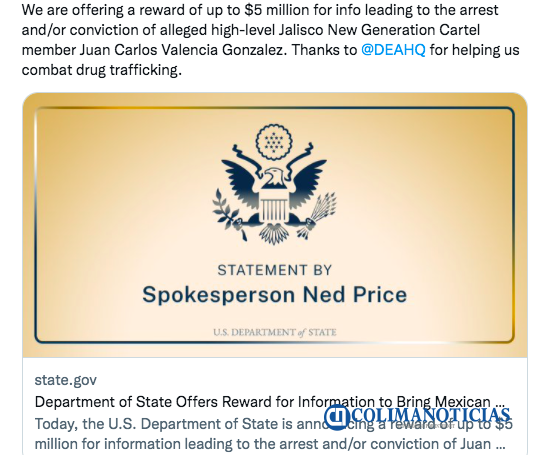 DEA recompensa
