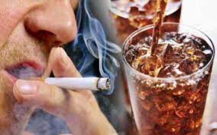 cigarros y refresco