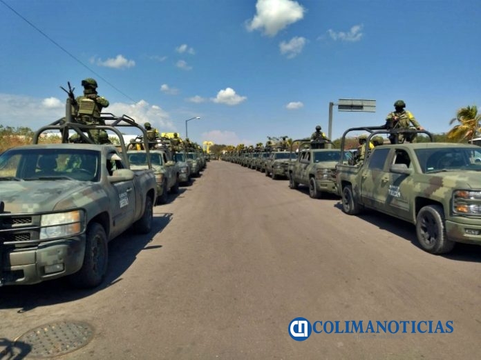 Casi mil militares arriban a Colima