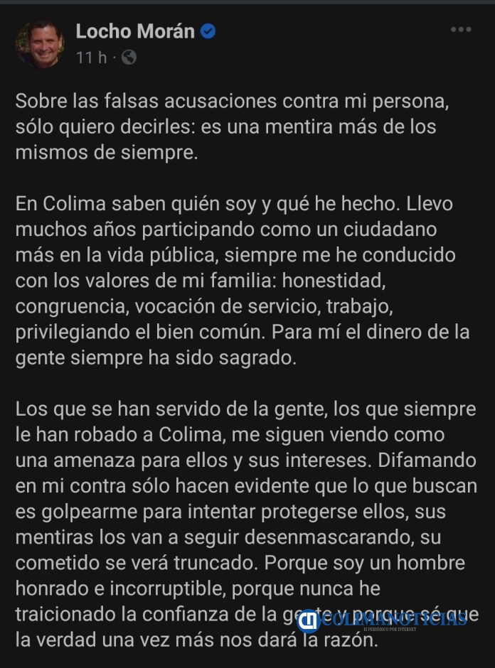 Locho dice que lo acusan de manera falsa