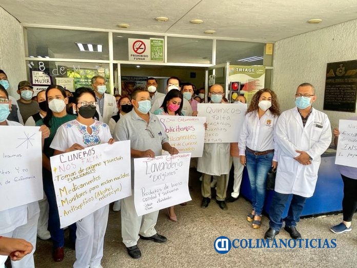 protestan en clinica falta de insumos