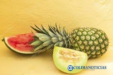 sandia, melon, piña