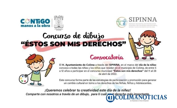 Ayuntamiento de Colima abre concurso de dibujo 'estos son mis derechos'