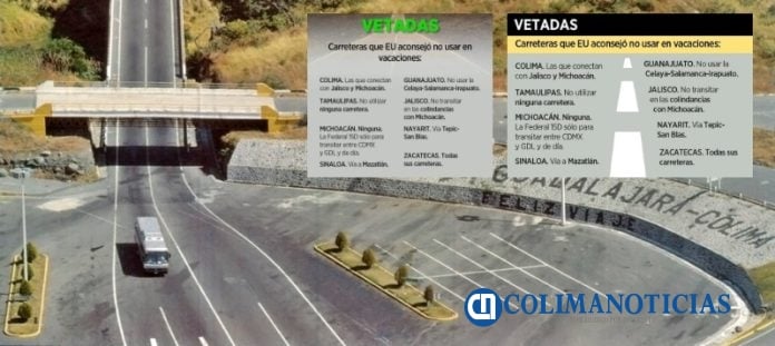 Las carreteras y autopistas de Colima son peligrosas