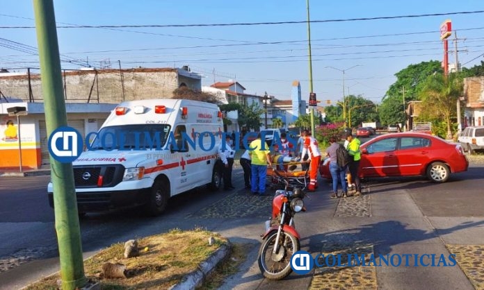 Se registra accidente en Av. Aniceto Castellanos en el Moralete