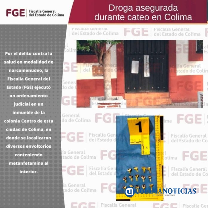 Droga asegurada durante cateo en Colima