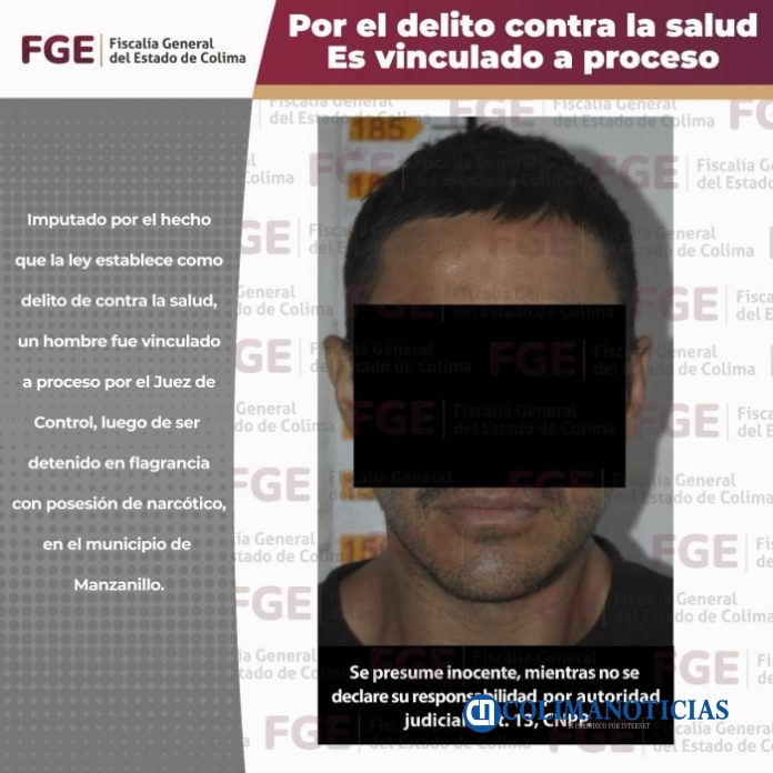 Por el delito contra la salud es vinculado a proceso