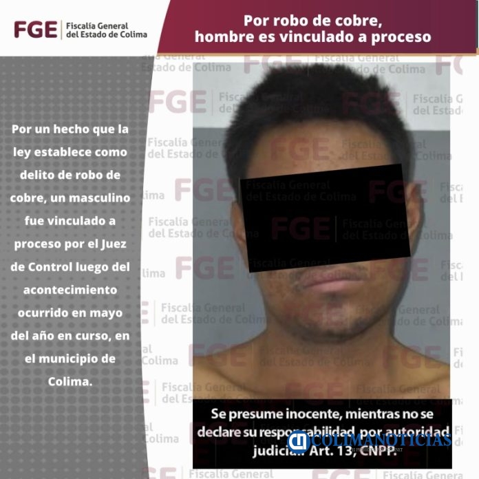 Por robo de cobre, hombre es vinculado a proceso