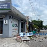 local dañado tras sismo