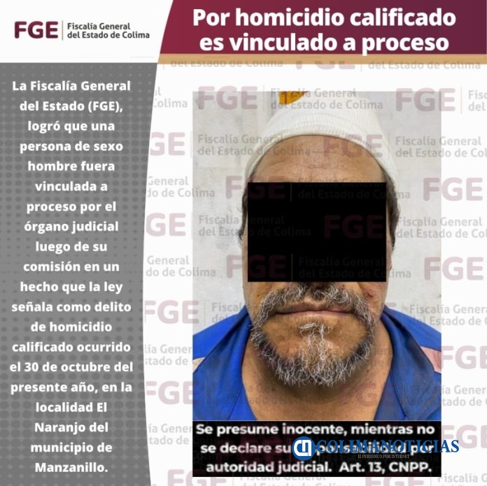 Por homicidio calificado es vinculado a proceso