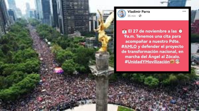 Se prepara Morena para Marcha Convocada por López Obrador el domingo 27
