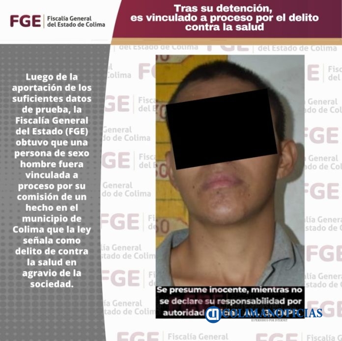 Tras su detención, es vinculado a proceso por el delito contra la salud