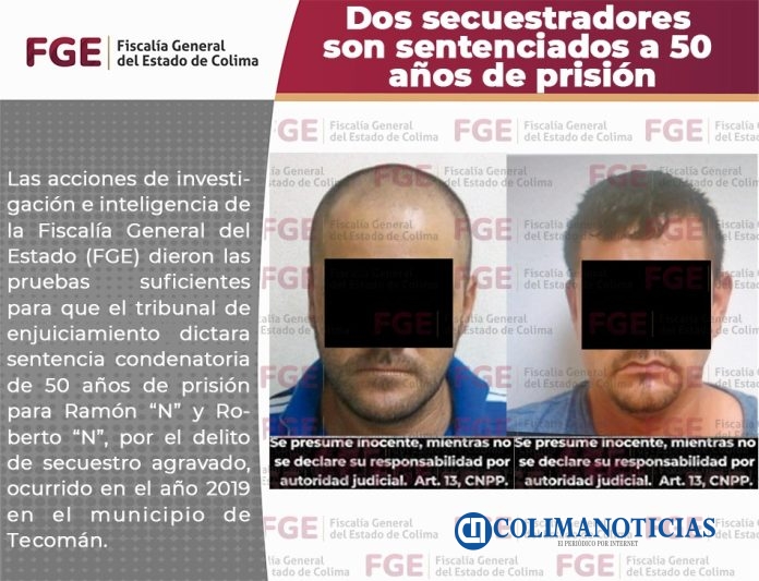 Dos secuestradores son sentenciados a 50 años de prisión