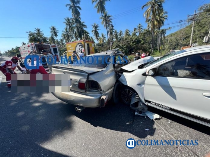 Fatal accidente automovilístico; una persona muerta y 4 lesionados