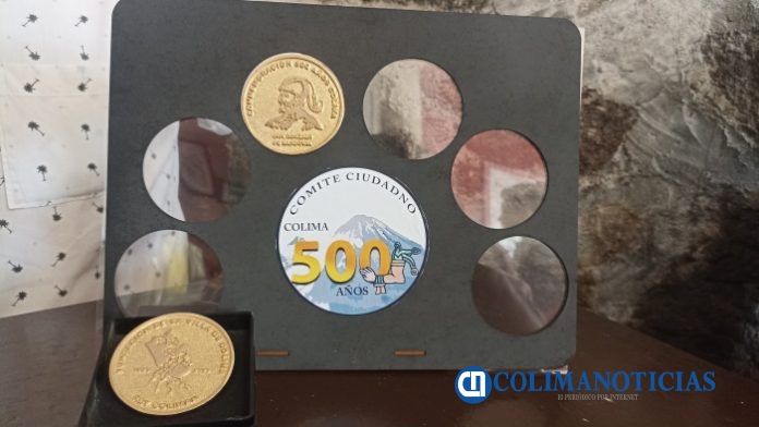 Llega primera medalla por conmemoración de 500 años de la Fundación de Colima