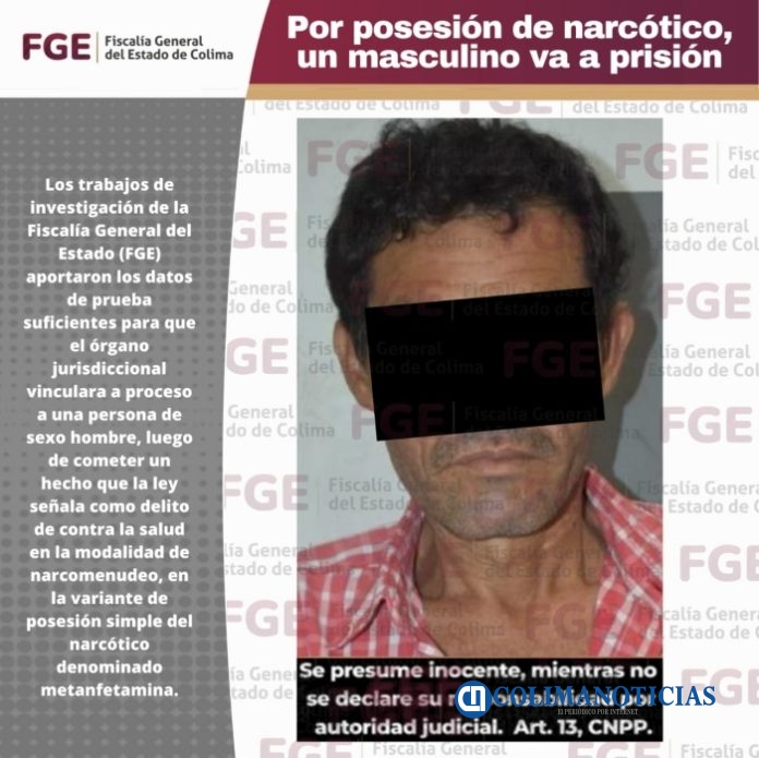 Por posesión de narcótico, un masculino va a prisión