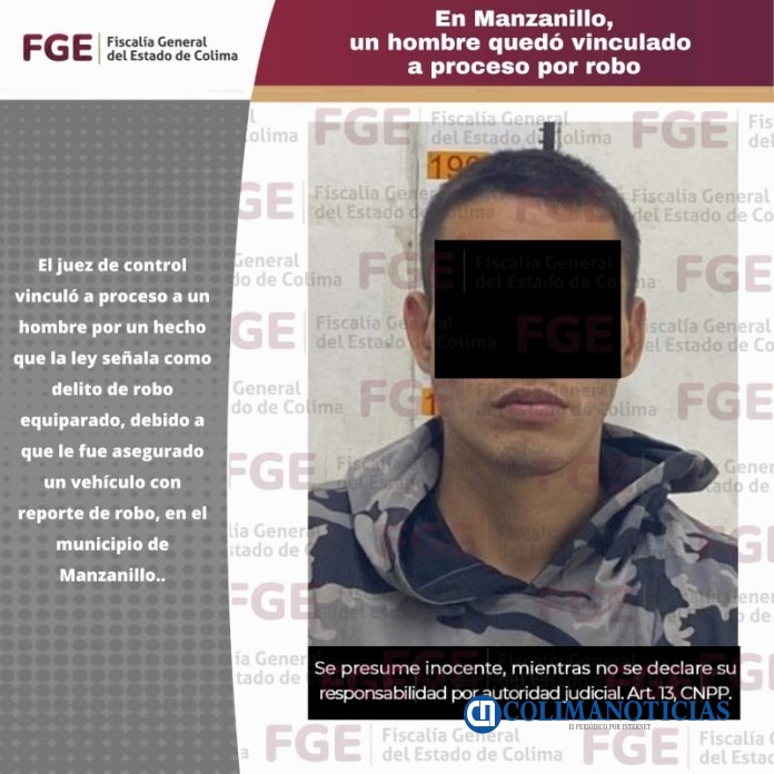 Un hombre quedó vinculado a proceso por robo