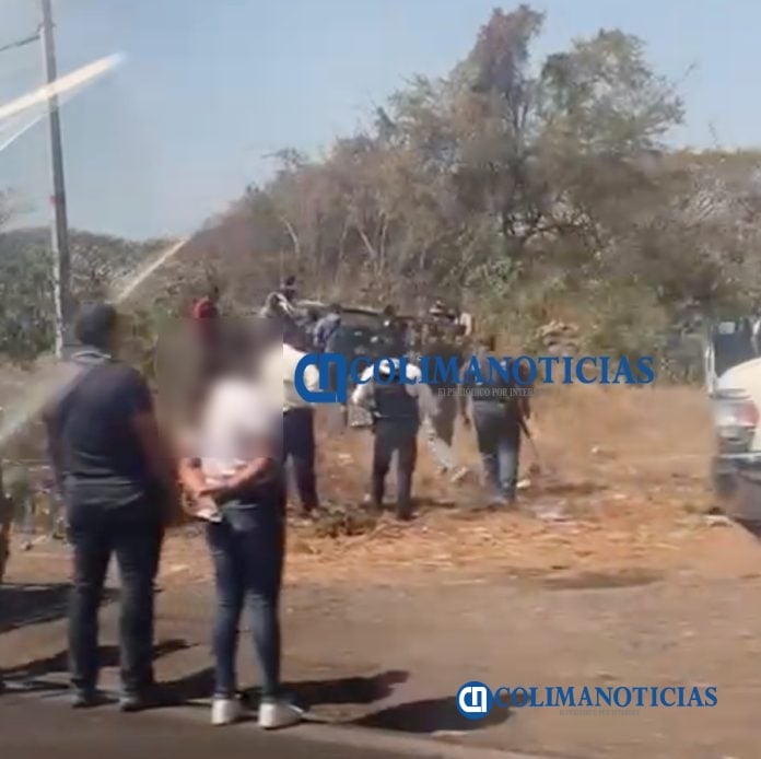 Aseguran un vehículo y el conductor huye cerca del puente de El Trapiche, en Cuauhtémoc
