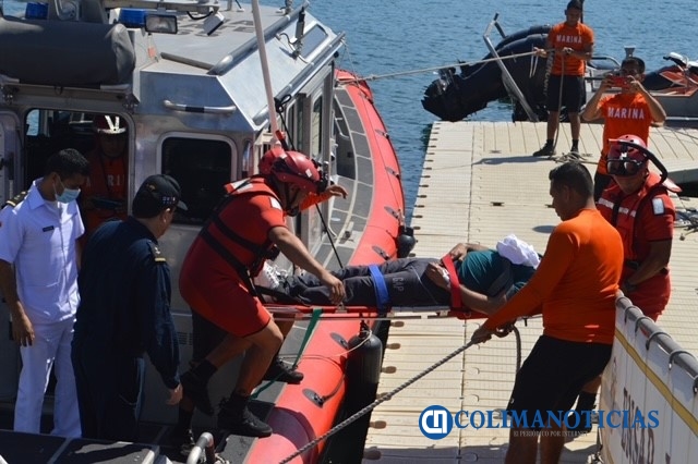 SEMAR realizó evacuación médica en inmediaciones de las costas de Manzanillo