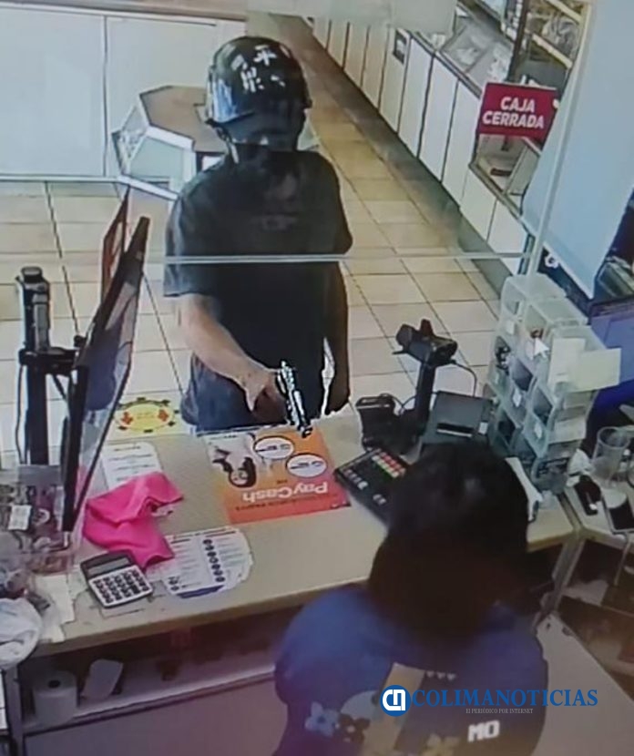 asaltante a kiosko colima