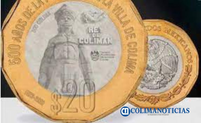 Avala Cámara de Diputados Federal Moneda Conmemorativa de los 500 años de la fundación de la primera Villa de Colima