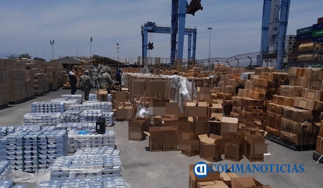 Decomisan 8 toneladas de Metanfetaminas en Botellas de Tequila, en Manzanillo